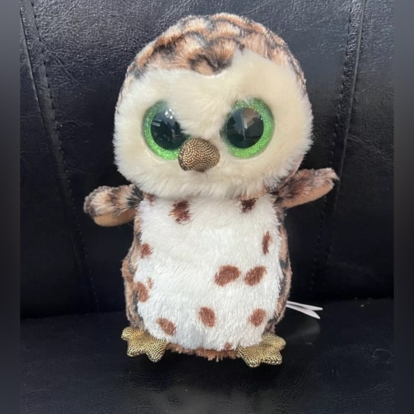 Ty Silk Sammy Owl Plush Stuffed Animal Cuddly Soft Gift New without tags - Picture 3 of 8